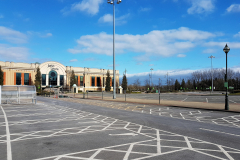 Deserted car park at John Lewis at Trafford Centre during coronavirus