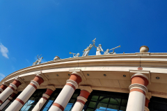 Trafford Centre columns on sunny day