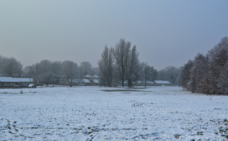 Snowy scene on Kingsway Park