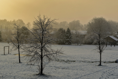 Snowy scene on Kingsway Park