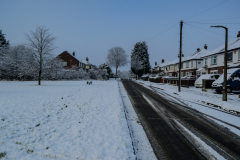 Snowy scene on Kingsway Park