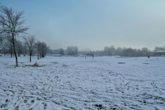 Snowy scene on Kingsway Park