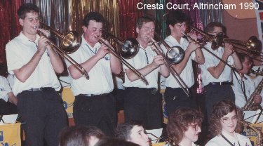 Ashton on Mersey Showband playing at Cresta Court 1990